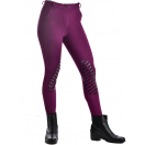 Ladies Silicone Gel Knee Patch Cotton Knit Breeches