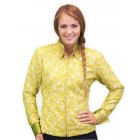 Lime Paisley Western Show Shirt