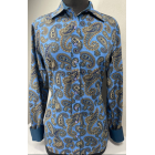 Easy Care Microfiber Breathable Button Shirt Perry Winkle Paisley