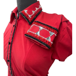 Red Stretch PolyKnit Show Shirt #70154