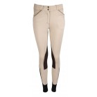 Euro Seat Contrast Piping Knee Patch Cotton Breech with Piping-RH722