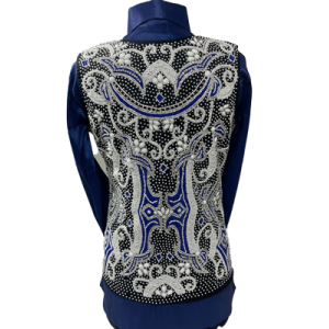 Embroidered Front & Back Show Vest with Stretch Lining